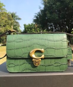 Coach dark green crocodile embossed Dionysus bag